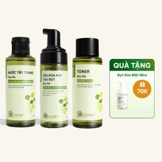 Combo 3 bước làm sạch chiết xuất Rau Má cho da dầu